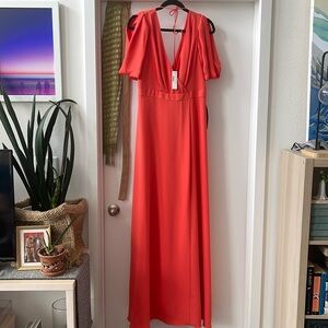 J. Crew dress, NWT, sherbet orange, Size 14, needs tiny repair